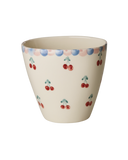 Keramikos ovalo taurė su rankomis dažytomis vyšnomis