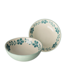 Keramik -Salatschale mit handgepackter grüner Blütenrebe - groß - 820 ml.