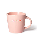 Ceramic cappuccino cup LOVE YOU pink 250ml