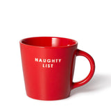 Ceramic cappuccino cup NAUGHTY LIST red 250ml