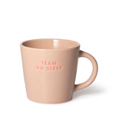 Ceramic cappuccino cup TEAM NO SLEEP beige 250ml