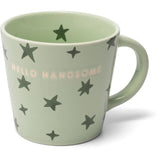 Ceramic cappuccino cup stars HELLO HANDSOME green 250ml