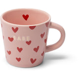 Ceramic espresso cup hearts BABE pink 80ml