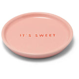 Ceramic petit four plate IT'S SWEET pink ø8.5cm