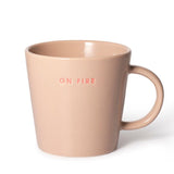 Ceramic tea cup ON FIRE beige 350 ml