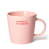 Ceramic tea cup SANTA'S FAVORITE pink 350ml