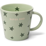 Ceramic tea cup stars SUPER DAD light green 350ml