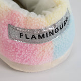Chaussures d'intérieur en peluche géantes multicolores