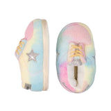 Chaussures d'intérieur en peluche géantes multicolores