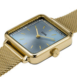 Coffret I La Tétragone Mesh Watch & Chain Bracelet, Gold Colour