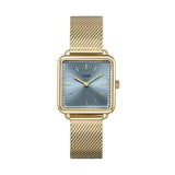 Coffret I La Tétragone Mesh Watch & Chain Bracelet, Gold Colour