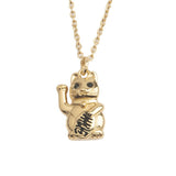 Lucky Cat Gold Plated Necklace