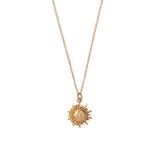 Gold Plated Sun Circle Necklace