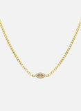 Neith Gold Chain Necklace / Ossido di zirconio rosa