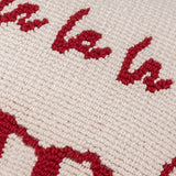 Coussin Touffeté Candy Fa La La Rouge/Blanc: Rouge/Blanc / Garni en polyester / 30 x 50 cm