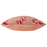 Coussin Tufté Sucre d'Orge Rose/Rouge: Rose/Rouge / Garni en polyester / 45 x 45 cm