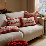 Coussin Tufté Sucre d'Orge Rose/Rouge: Rose/Rouge / Garni en polyester / 45 x 45 cm