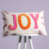 Coussin capitonné en coton Joy rose: Rose / Garni en polyester / 30 x 50 cm