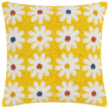 Coussin en tricot Daisy New Mellow Yellow: Jaune moelleux / Garni en polyester / 45 x 45 cm