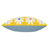 Coussin en tricot Daisy New Mellow Yellow: Jaune moelleux / Garni en polyester / 45 x 45 cm