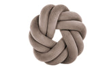 Cushion (filled) knot taupe 30x30x7cm