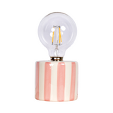 Déco LED Rayure rose à piles D8.8 H17.5cm