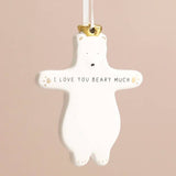 Décoration à suspendre en forme d'ours « I Love You Beary Much »