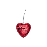 Disco Ball in Heart Shape - Red - Small