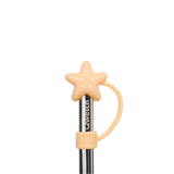 Embout pour paille - cup isotherme inox - etoile de mer - abricot