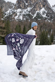 FOULARD LAINE ET SOIE BALKANS BLEU ORAGE