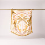 FOULARD LAINE TIGER IN THE PALMERAIE BRONZE