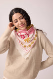 FOULARD LAINE WINTER BLOOM BRONZE