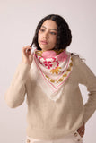 FOULARD LAINE WINTER BLOOM BRONZE