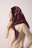 FOULARD LAINE WINTER BLOOM FIGUE
