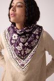 FOULARD TWILL DE COTON FIGUE INDIENNES