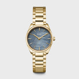 Féroce Mini Watch Steel, Blue Pearl, Gold Colour