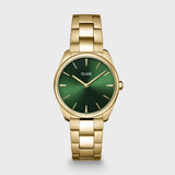 Fierce Petite Watch Steel Green, Gold Color