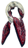 Scarf 70 x 70 cm I Pleated bandana I Red