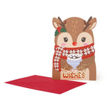 GREETING CARD - CARTE DE VŒUX - REINDEER