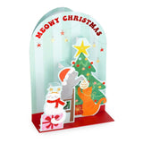 GREETING CARD - CARTE POP-UP - XMAS KITTY