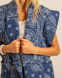 Gilet Brooklyn Bandana Bleu