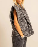 Gilet Brooklyn Véronika Loubry Bandana Anthracite