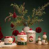 Gobelet bonhomme de neige en céramique colorée (L/H/P) 14x10x8cm 370ml