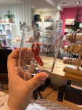 Gobelet en verre borosilicate. Contenance : 250 ml. Figurine : homard 🦞
