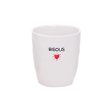 Gobelet message bisous D7,3 H8,2cm
