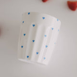 Gobelets petits cœurs bleu clair