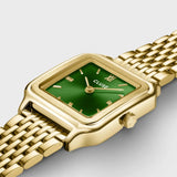 Gracieuse Petite Watch Double Steel, Forest Green, Gold Colour