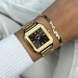 Gracieuse Watch Steel, Black, Gold Colour