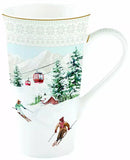 Grand mug 60cl en porcelaine décoré chalet