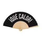 Leque ''que calor'' preto